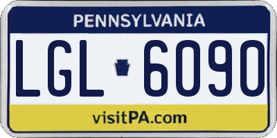 PA license plate LGL6090