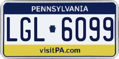 PA license plate LGL6099