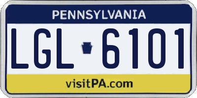 PA license plate LGL6101
