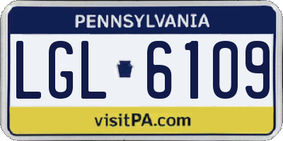 PA license plate LGL6109