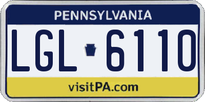 PA license plate LGL6110