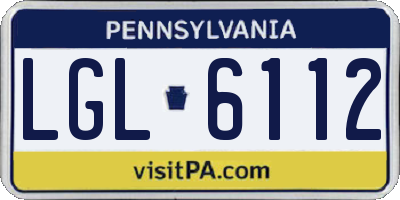 PA license plate LGL6112