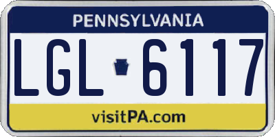 PA license plate LGL6117