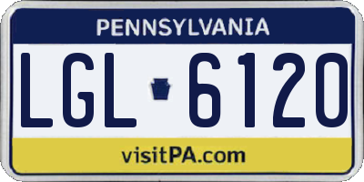 PA license plate LGL6120