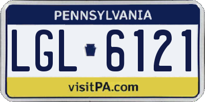 PA license plate LGL6121