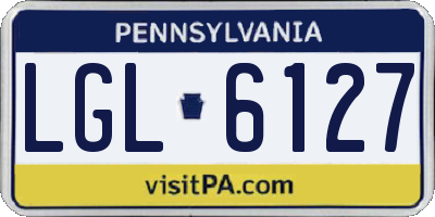 PA license plate LGL6127