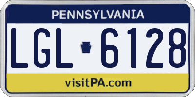 PA license plate LGL6128