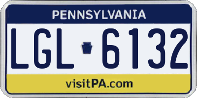 PA license plate LGL6132