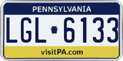 PA license plate LGL6133