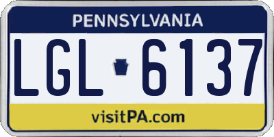 PA license plate LGL6137