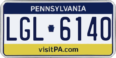 PA license plate LGL6140