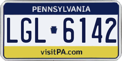 PA license plate LGL6142