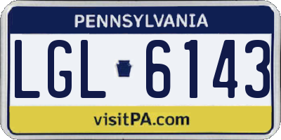 PA license plate LGL6143