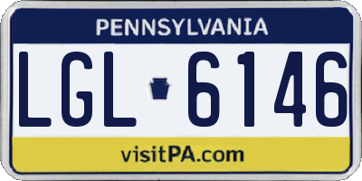 PA license plate LGL6146