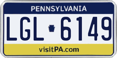 PA license plate LGL6149