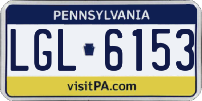 PA license plate LGL6153