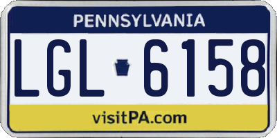 PA license plate LGL6158