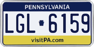 PA license plate LGL6159