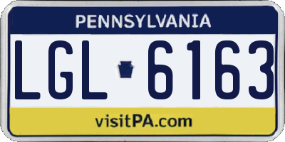 PA license plate LGL6163