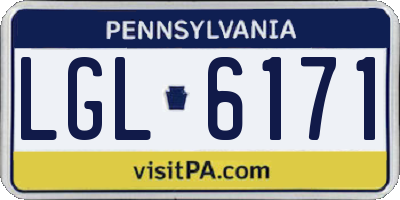 PA license plate LGL6171