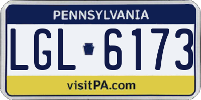 PA license plate LGL6173