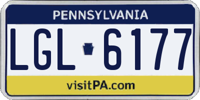 PA license plate LGL6177