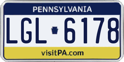 PA license plate LGL6178