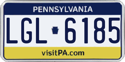 PA license plate LGL6185