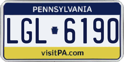 PA license plate LGL6190
