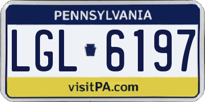 PA license plate LGL6197
