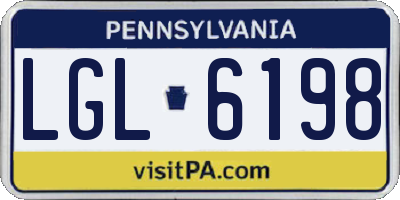 PA license plate LGL6198