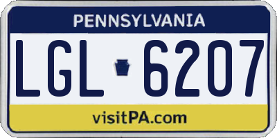 PA license plate LGL6207
