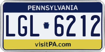 PA license plate LGL6212