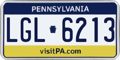 PA license plate LGL6213