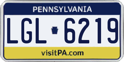 PA license plate LGL6219