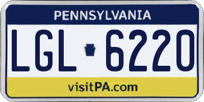 PA license plate LGL6220