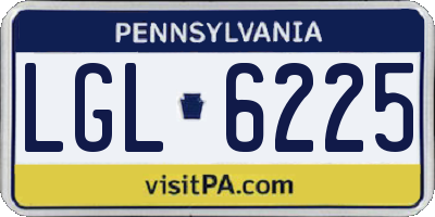 PA license plate LGL6225
