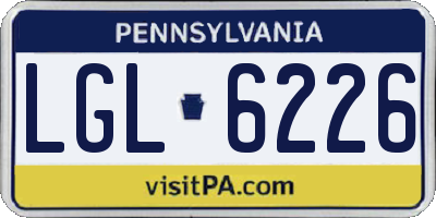 PA license plate LGL6226