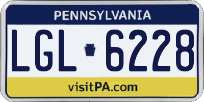 PA license plate LGL6228