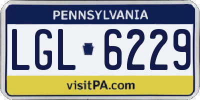 PA license plate LGL6229
