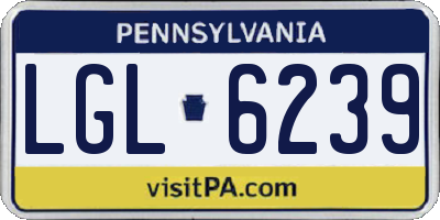 PA license plate LGL6239