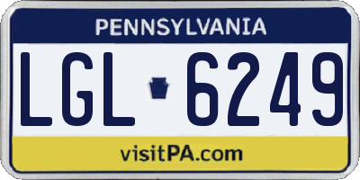 PA license plate LGL6249