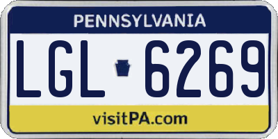 PA license plate LGL6269
