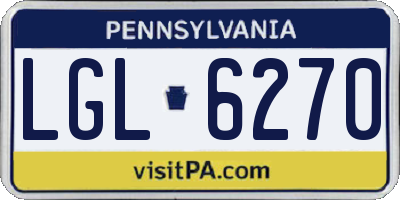PA license plate LGL6270