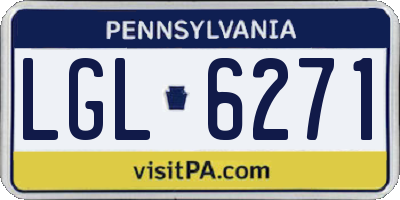 PA license plate LGL6271
