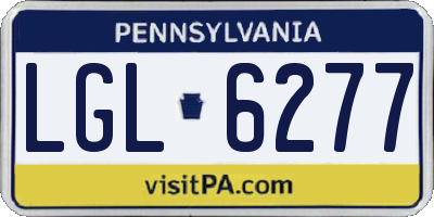 PA license plate LGL6277