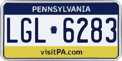 PA license plate LGL6283