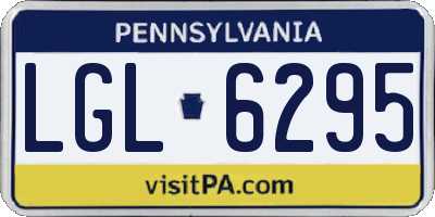 PA license plate LGL6295