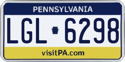PA license plate LGL6298