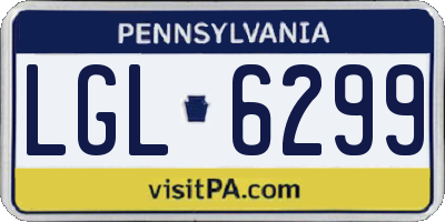 PA license plate LGL6299